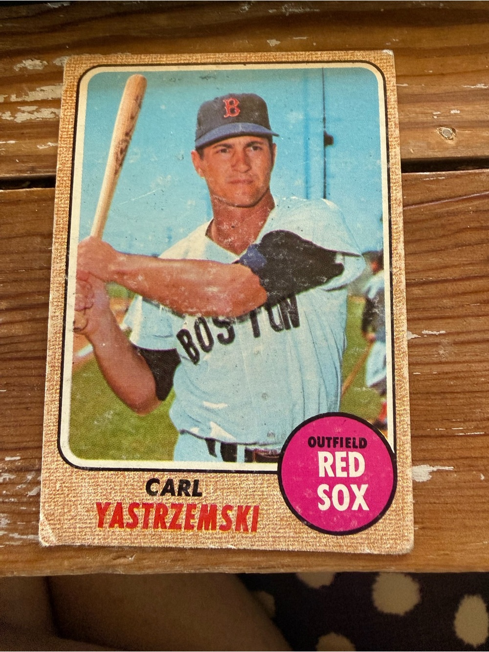 Topps Boston Red Sox Baseball Card Back